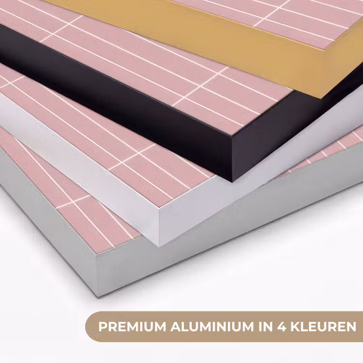 Verticaal - Wandtegel - Lichtroze Textielframe zwart klein 947 -USP_kleurenNL