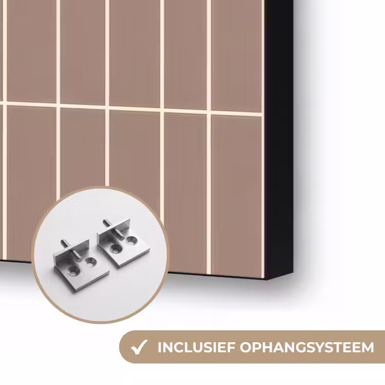 Verticaal - Wandtegel - Terracotta Textielframe zwart klein 947 -USP_ophangsysteemNL