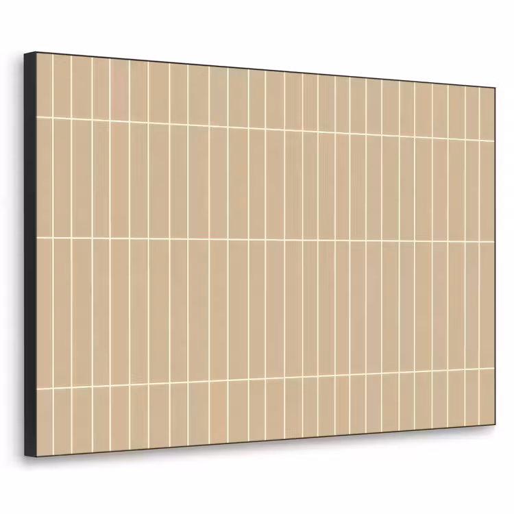 Verticaal - Wandtegel - Zand - Beige Textielframe zwart klein 947 -3d