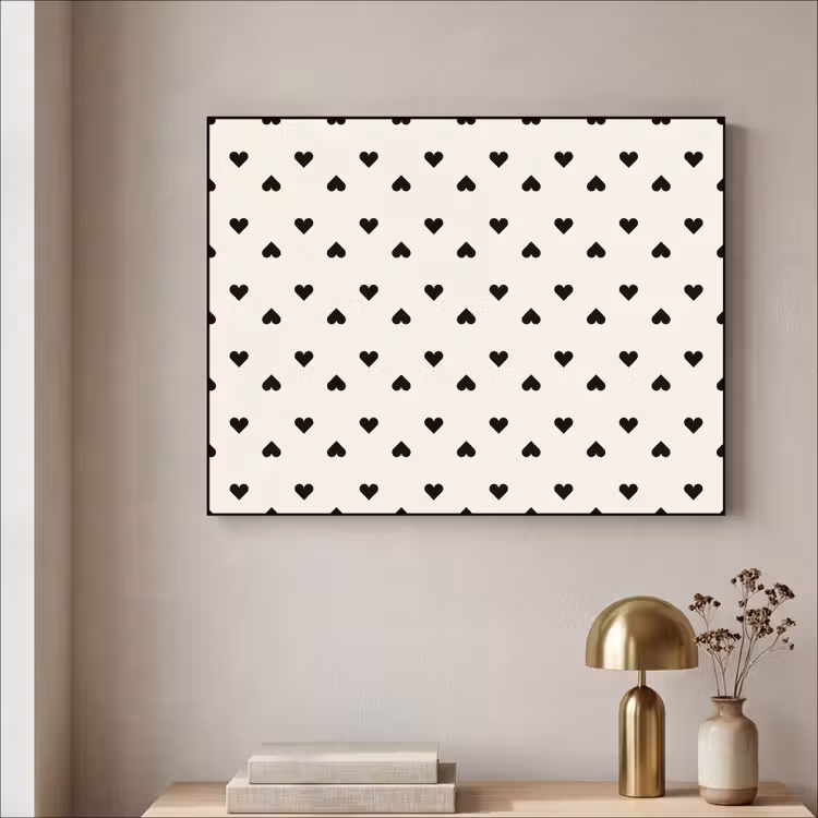 Vet - Liefde - Wit - Zwart Textielframe - compleet frame klein 947 -sfeer2