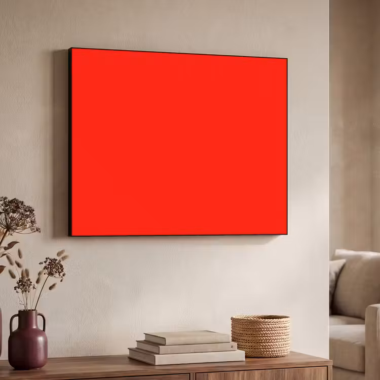 Vibrant - Vermilion - Rood Textielframe zwart klein 947 -sfeer3