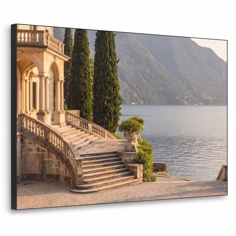 Art frame - Villa - water -trappen - Villa - water -trappen Textielframe zwart klein