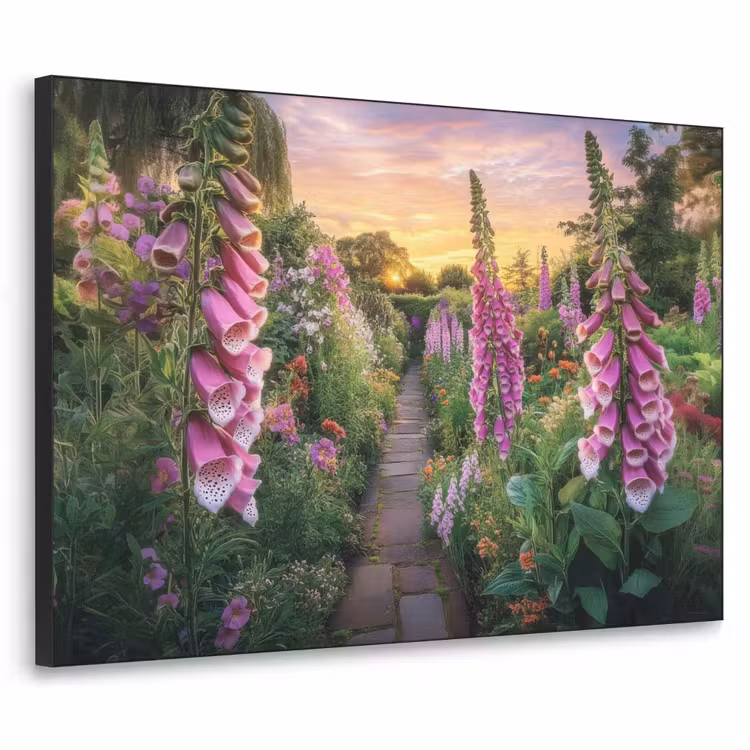 Vingerhoedskruid - Bloemen - Tuin Textielframe zwart klein -3d