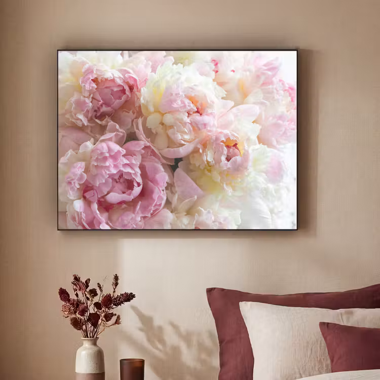 Vintage - Bloemen - Rozen - Natuur Textielframe zwart klein -sfeer1