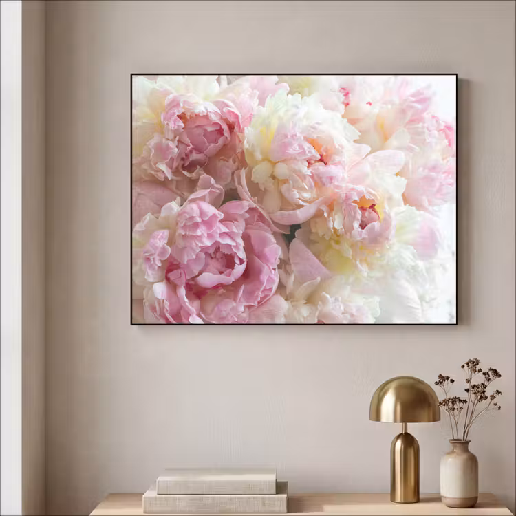 Vintage - Bloemen - Rozen - Natuur Textielframe zwart klein -sfeer2