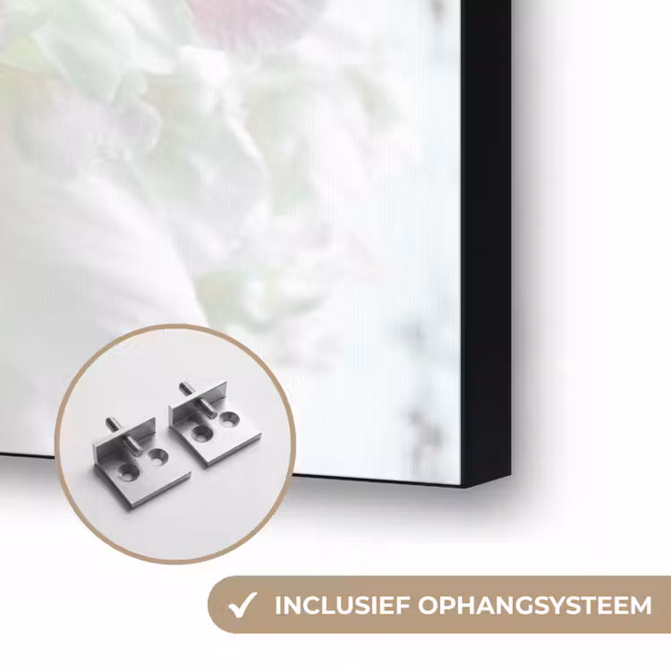 Vintage - Bloemen - Rozen - Natuur Textielframe zwart klein -USP_ophangsysteemNL