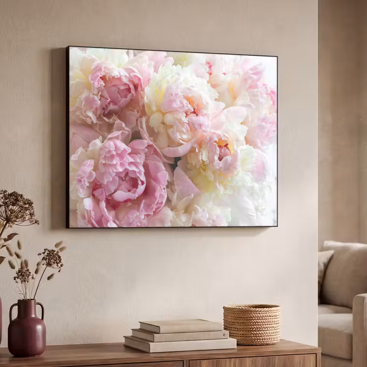 Vintage - Bloemen - Rozen - Natuur Textielframe zwart klein -sfeer3
