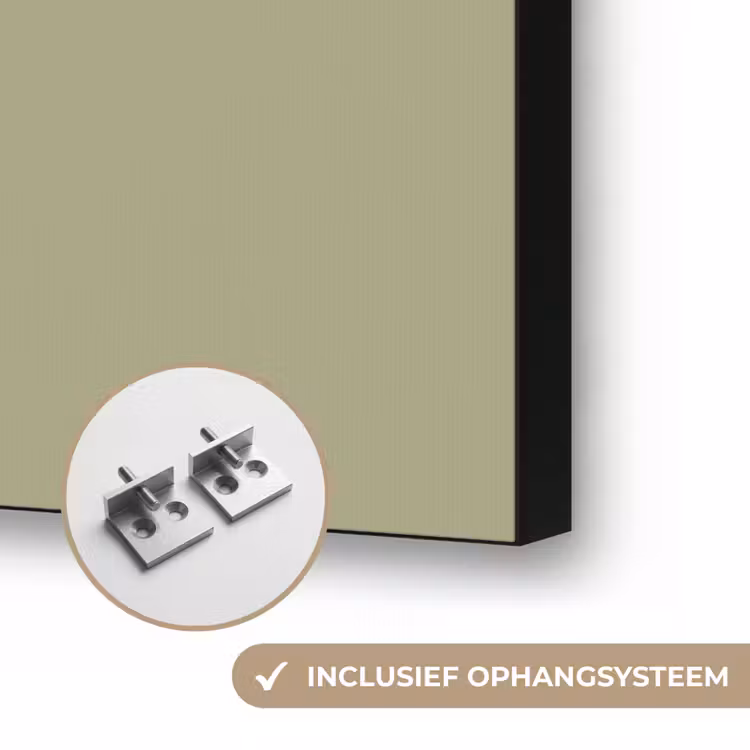 Vintage - Sage - Groen Textielframe zwart klein 947 -USP_ophangsysteemNL