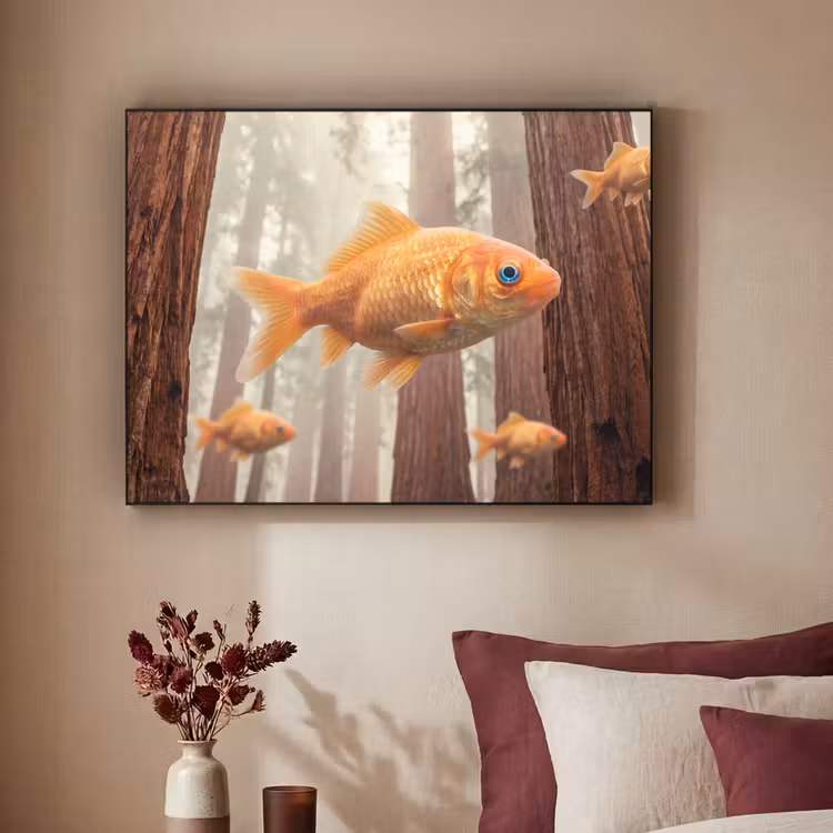 Art frame - Vis - Bos - Fantasie - Vis - Bos - Fantasie Textielframe zwart klein