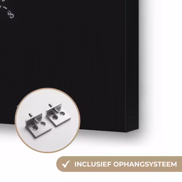 Vis - Koi - Zwart - Water Textielframe zwart klein -USP_ophangsysteemNL