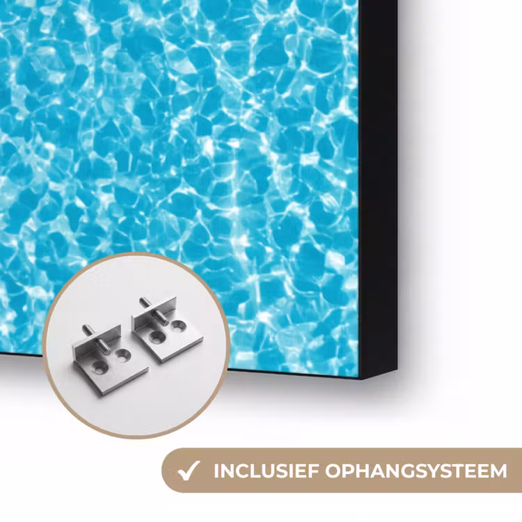 Vis - Oceaan - Strand - Turquoise - Natuur Textielframe zwart klein -USP_ophangsysteemNL