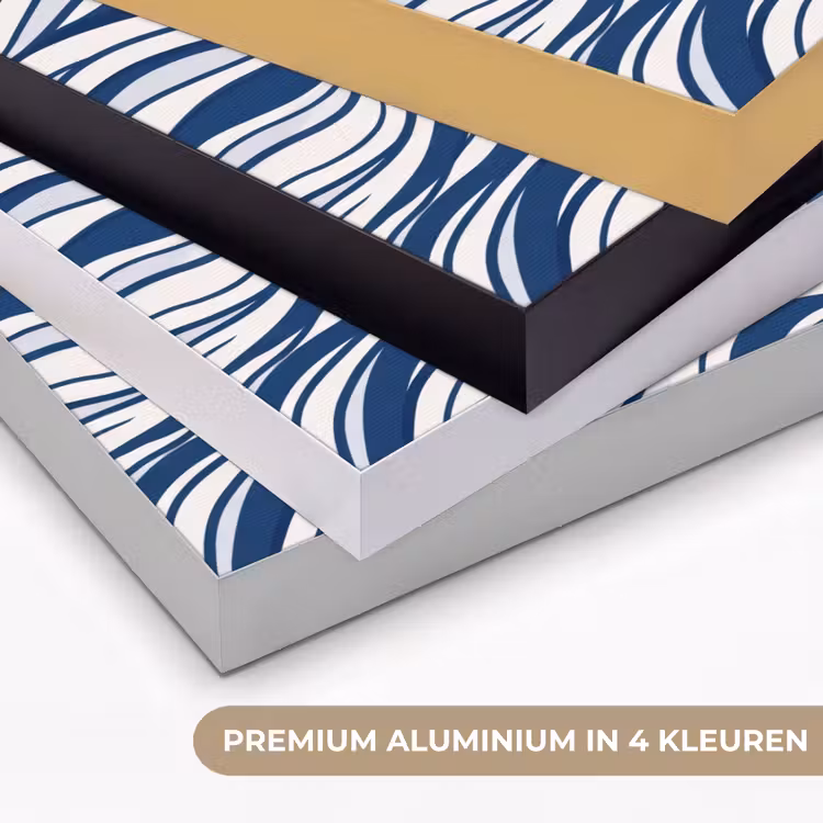 Vis - Water - Natuur - Illustratie - Rood Textielframe zwart klein -USP_kleurenNL