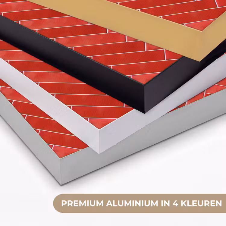 Visgraat - Tegel - Rood Textielframe zwart klein 947 -USP_kleurenNL