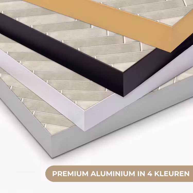 Visgraat - Wandtegel - Beige Textielframe zwart klein 947 -USP_kleurenNL