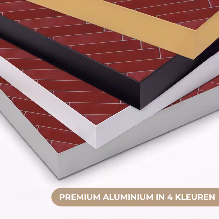 Visgraat - Wandtegel - Bordeaux - Rood Textielframe zwart klein 947 -USP_kleurenNL