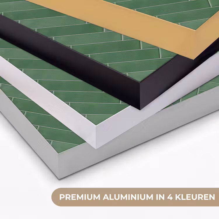 Visgraat - Wandtegel - Bosgroen Textielframe zwart klein 947 -USP_kleurenNL