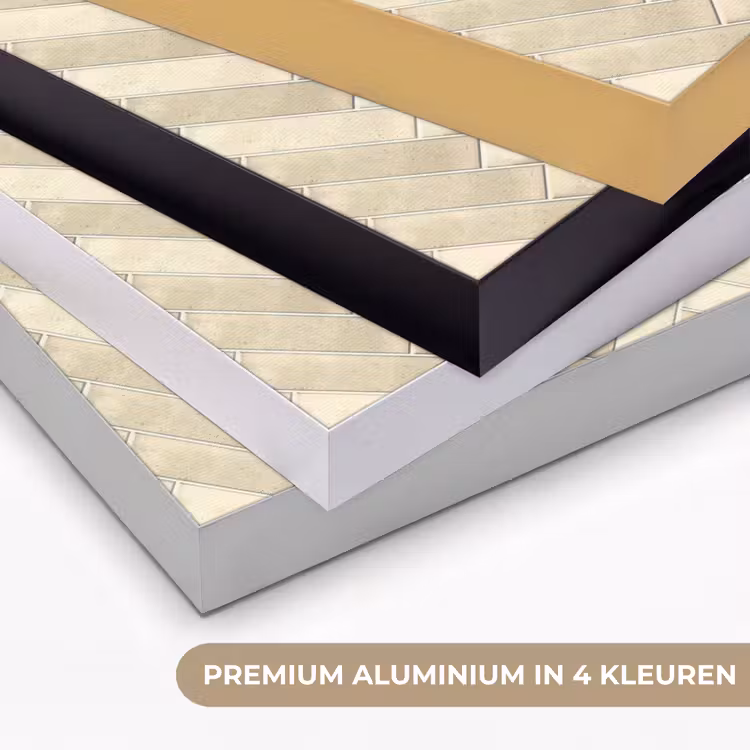 Visgraat - Wandtegel - Licht Beige Textielframe zwart klein 947 -USP_kleurenNL