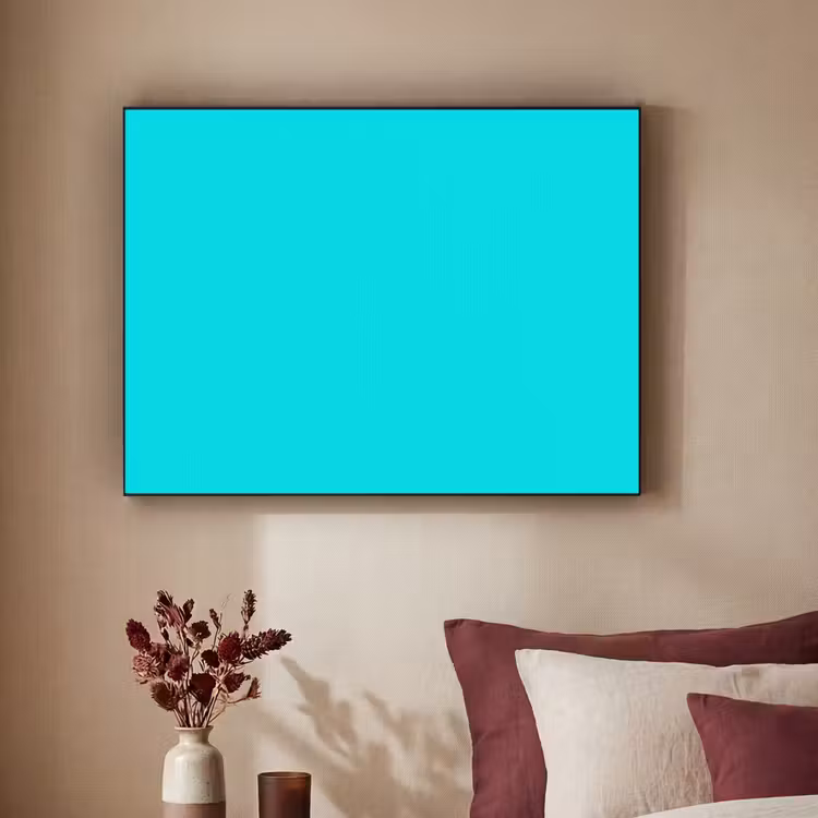 Vivid - Aquamarine - Turkoois Textielframe zwart klein 947 -sfeer1