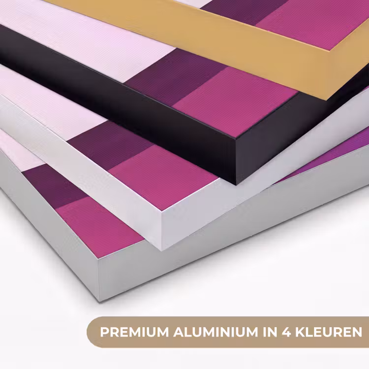 Vlakken - Abstract - Rechthoekig - Oranje Textielframe zwart klein -USP_kleurenNL