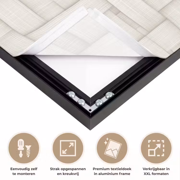 Vlechtwerk - Banen - Beige Textielframe zwart klein 947 -USP_feed_closeupNL