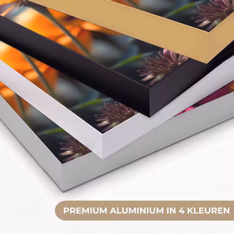 Vlinder - Dier - Kleurrijk - Bloemen - Natuur Textielframe zwart klein -USP_kleurenNL