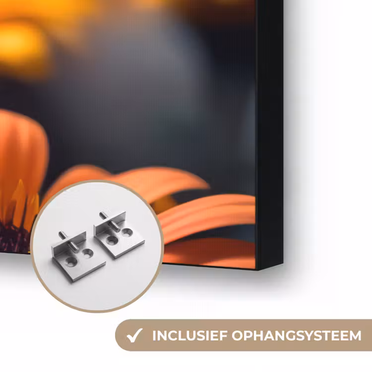Vlinder - Dier - Kleurrijk - Bloemen - Natuur Textielframe zwart klein -USP_ophangsysteemNL