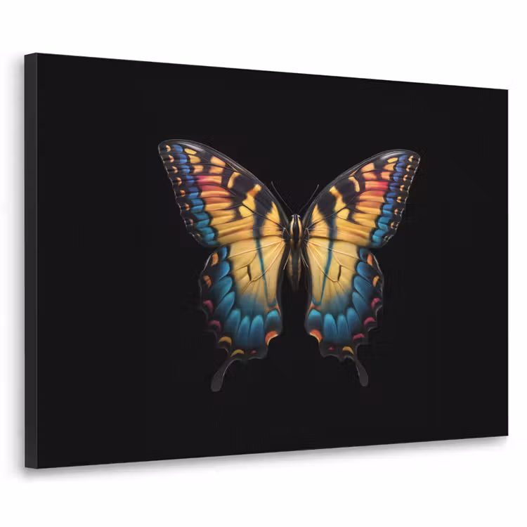 Vlinder - Kleurrijk - Speels Textielframe - compleet frame klein -3d