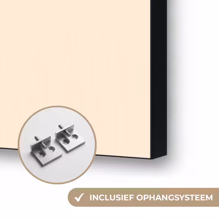 Vlinder - Minimalistisch - Roze Textielframe zwart klein -USP_ophangsysteemNL