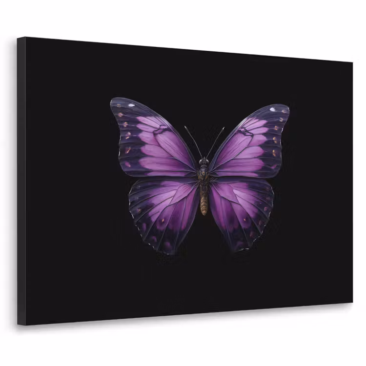 Vlinder - Paars - Levendig Textielframe - compleet frame klein -3d
