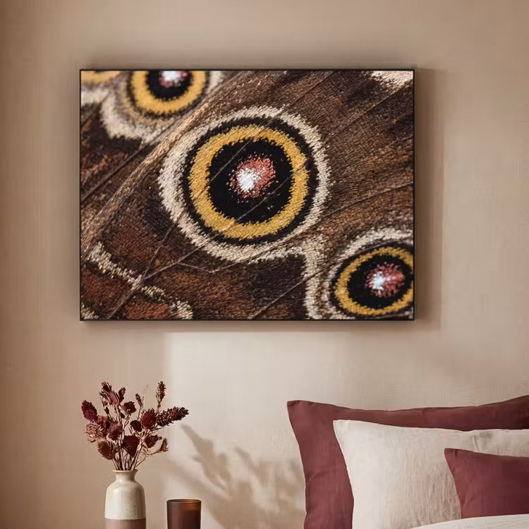 Vlinder - Vleugel - Abstract Textielframe zwart klein -sfeer1