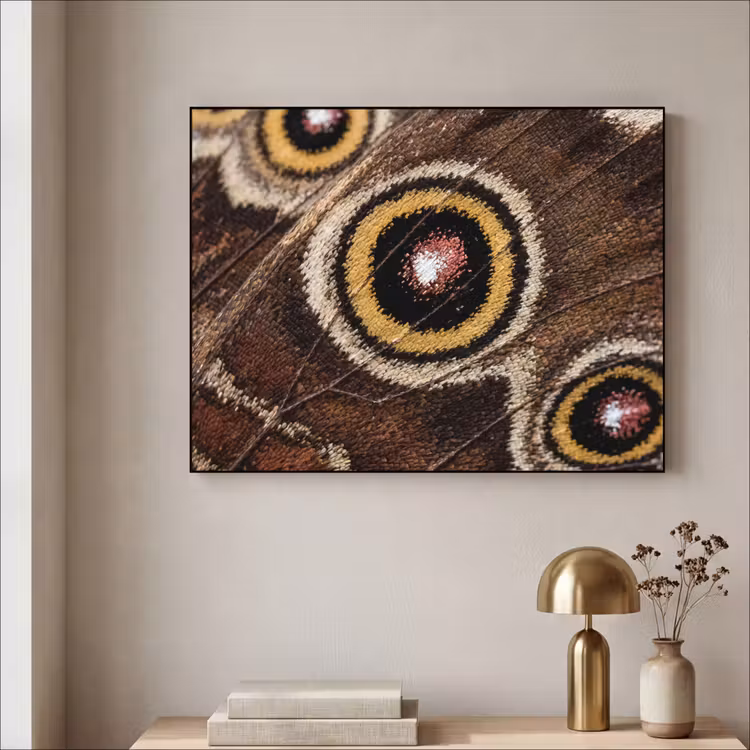 Vlinder - Vleugel - Abstract Textielframe zwart klein -sfeer2