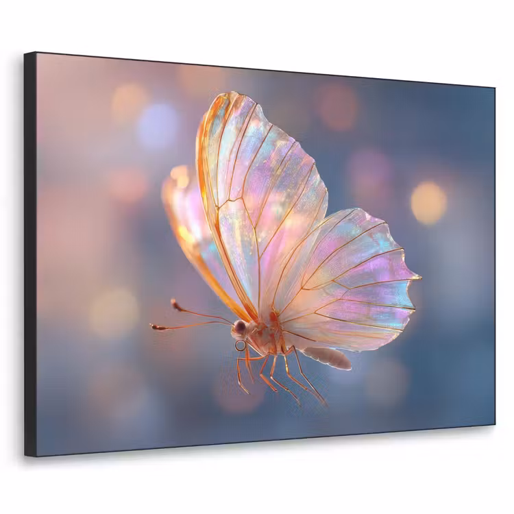 Vlinder - Vleugels - Pastel - Glinstering Textielframe - compleet frame klein -3d