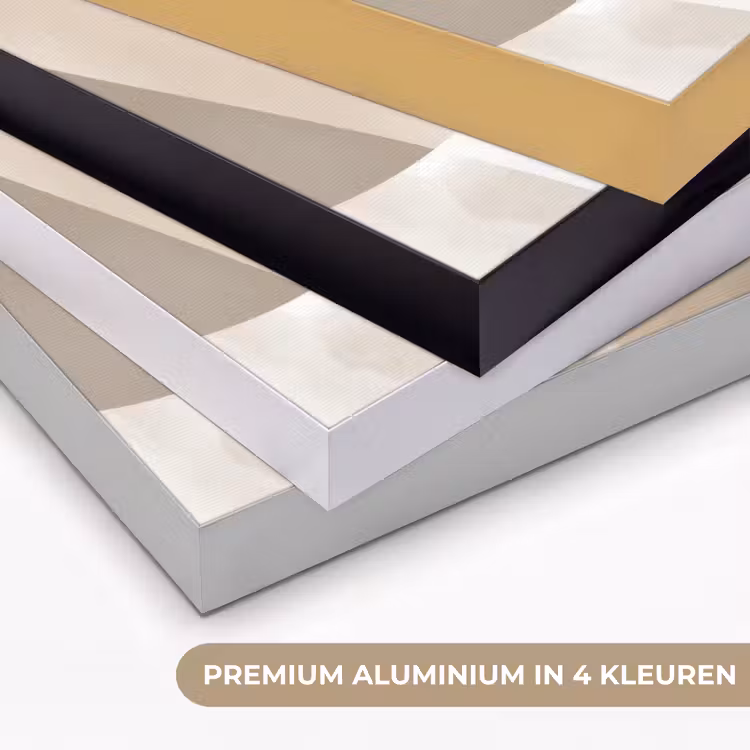 Vloeiende vlakken - Harmonieus - Golvend Textielframe zwart klein -USP_kleurenNL