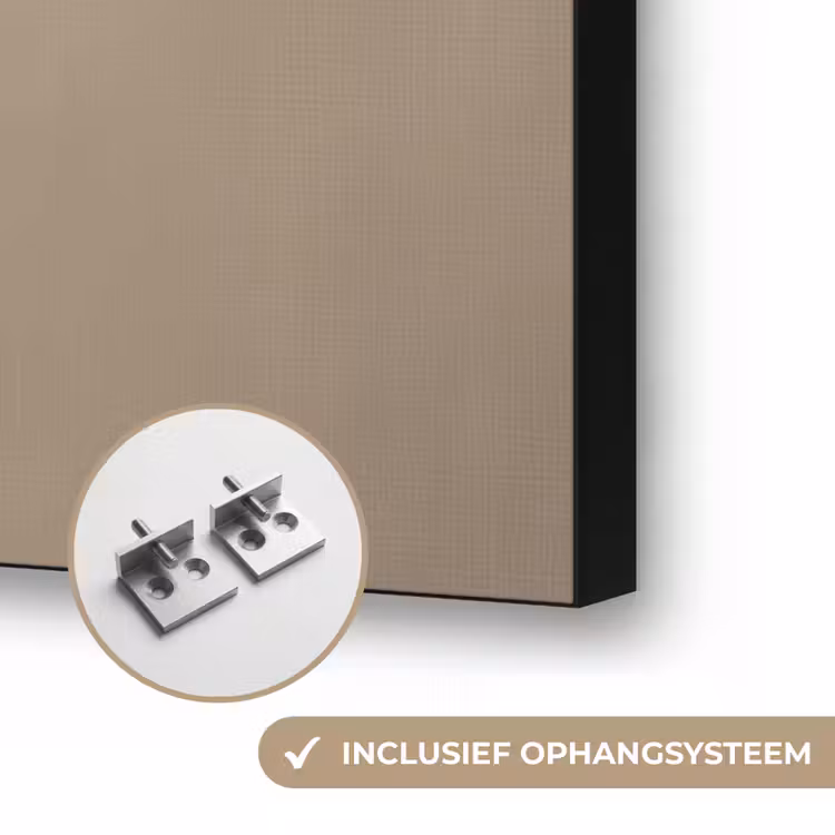 Vloeiende vlakken - Harmonieus - Golvend Textielframe zwart klein -USP_ophangsysteemNL