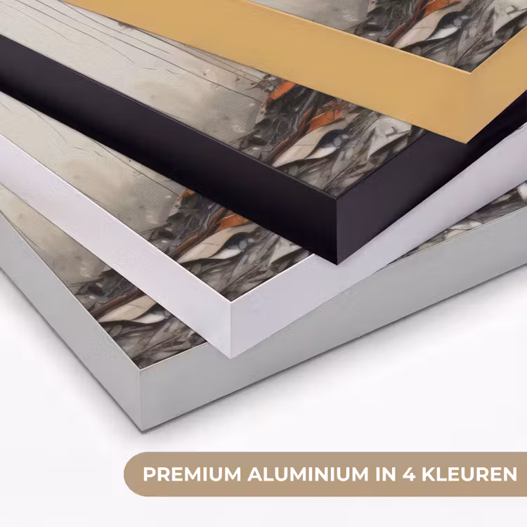 Voetbal - Muur - Zwart - Wit Textielframe zwart klein -USP_kleurenNL