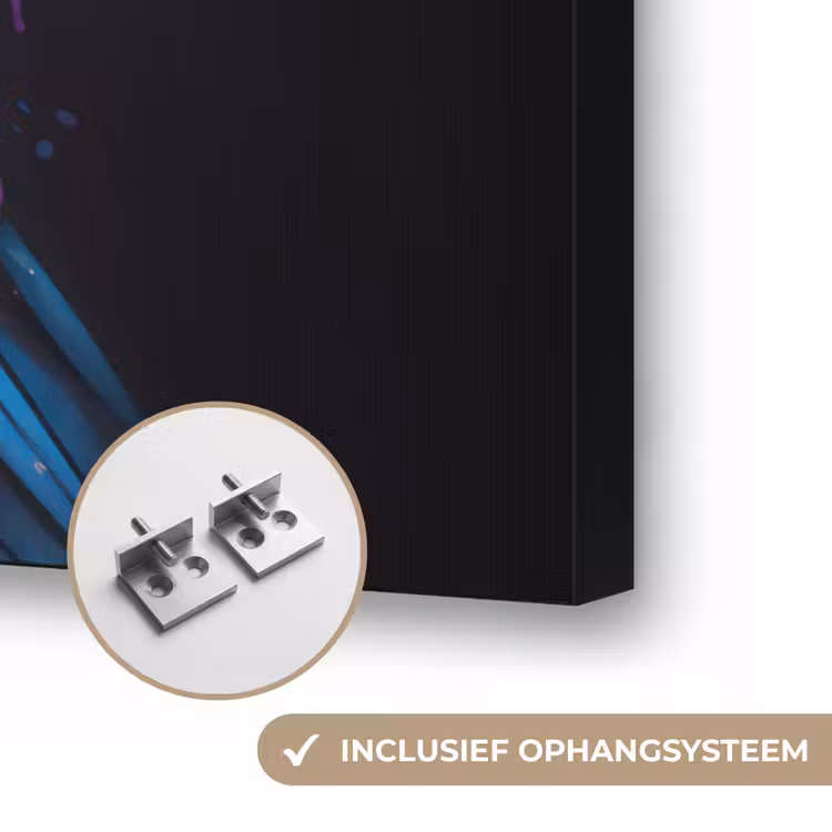 Vogel - Kraai - Graffiti - Zwart - Dieren Textielframe zwart klein -USP_ophangsysteemNL