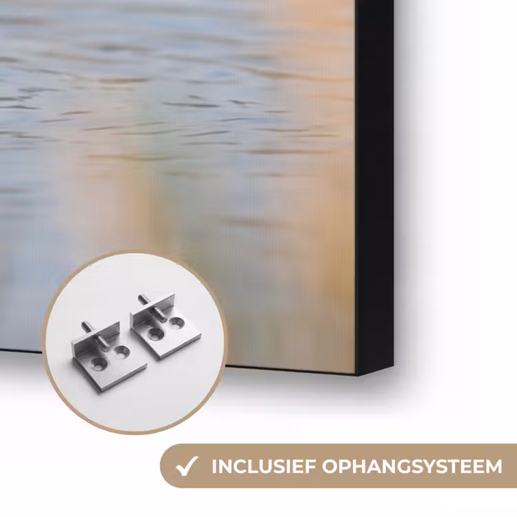 Vogel - Steltloper - Water - Natuur Textielframe zwart klein -USP_ophangsysteemNL