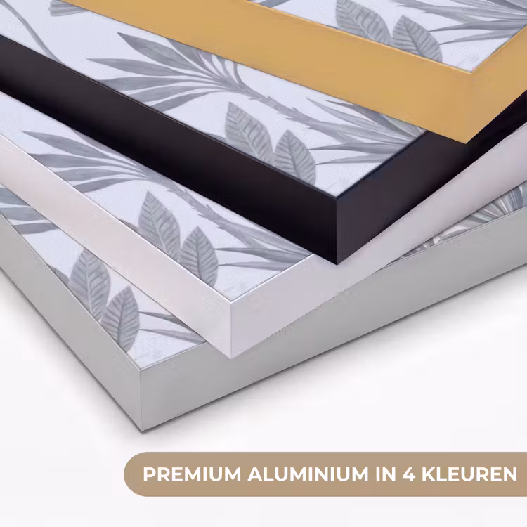 Vogel - Tropisch - Illustratie - Blauwgrijs - Natuur Textielframe zwart klein -USP_kleurenNL