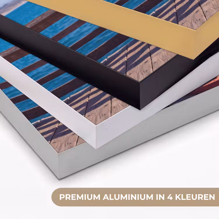 Vogel - Verrekijker - Kust - Zee - Blauw Textielframe zwart klein -USP_kleurenNL