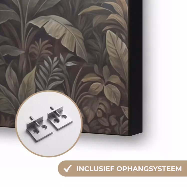 Vogel - Vliegend - Tropisch - Landschap - Klassiek Textielframe zwart klein -USP_ophangsysteemNL