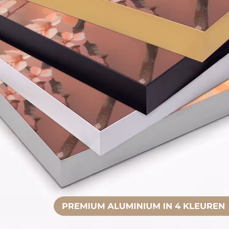 Vogels - Romantic - Bloesemtak Textielframe zwart klein -USP_kleurenNL