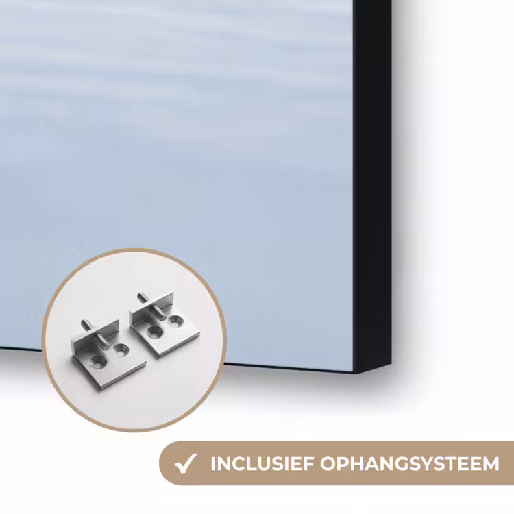 Vogels - Water - Grijs Textielframe zwart klein -USP_ophangsysteemNL