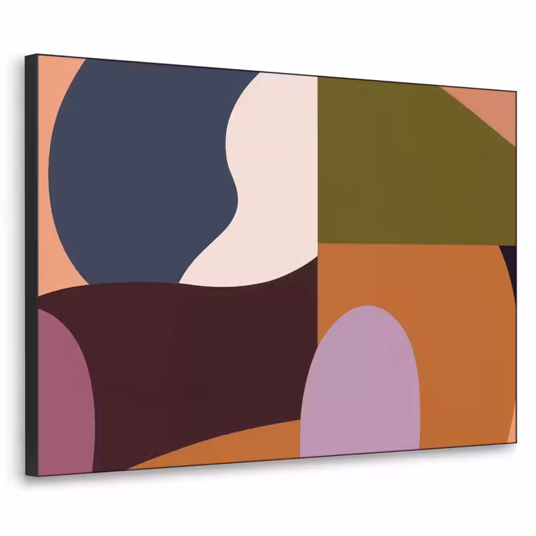 Vormen - Abstract - Kleuren - Vierkant Textielframe zwart klein -3d
