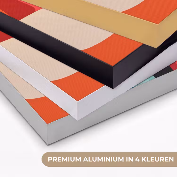 Vormen - Kleurrijk - Abstract - Vlakken Textielframe zwart klein -USP_kleurenNL