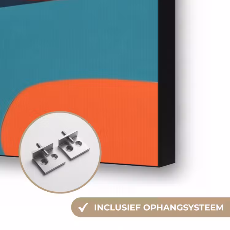 Vormen - Kleurrijk - Abstract - Vlakken Textielframe zwart klein -USP_ophangsysteemNL