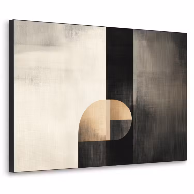 Vormen - Modern - Zwart Textielframe - compleet frame klein -3d