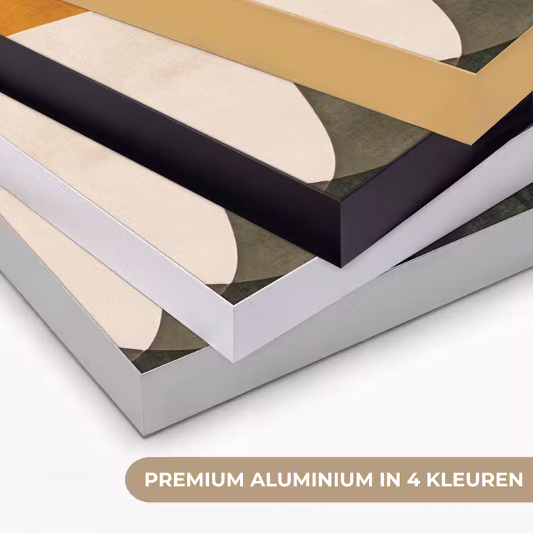 Vormen - Okergeel - Abstract Textielframe zwart klein -USP_kleurenNL