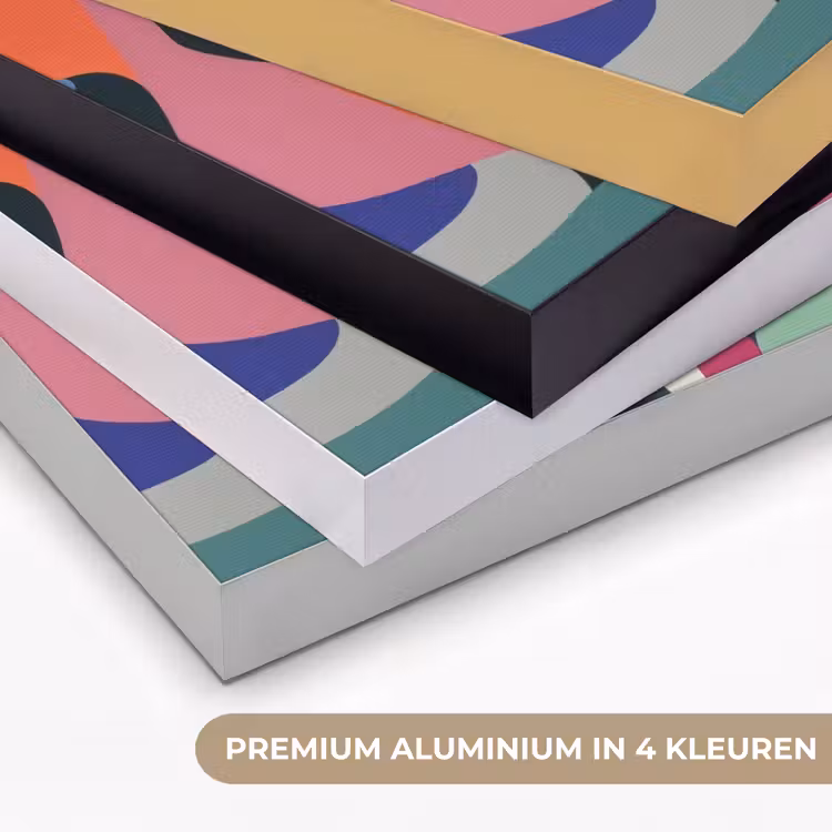 Vormen - Ritmisch - Kleuren - Abstract Textielframe zwart klein -USP_kleurenNL