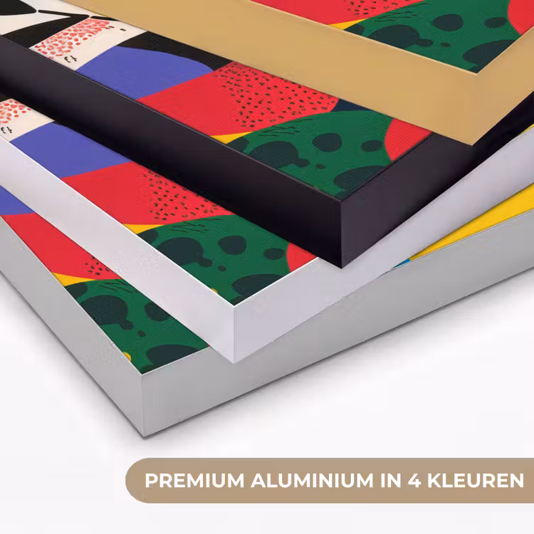 Vormen - Stippen - Kleurrijk Textielframe zwart klein -USP_kleurenNL