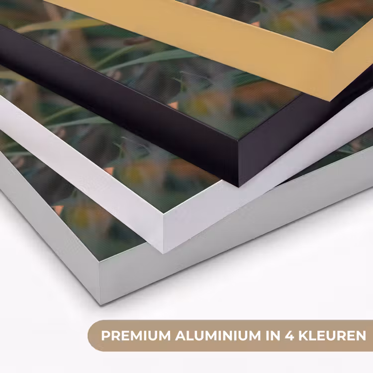 Vos - Oranje - Gras Textielframe zwart klein -USP_kleurenNL